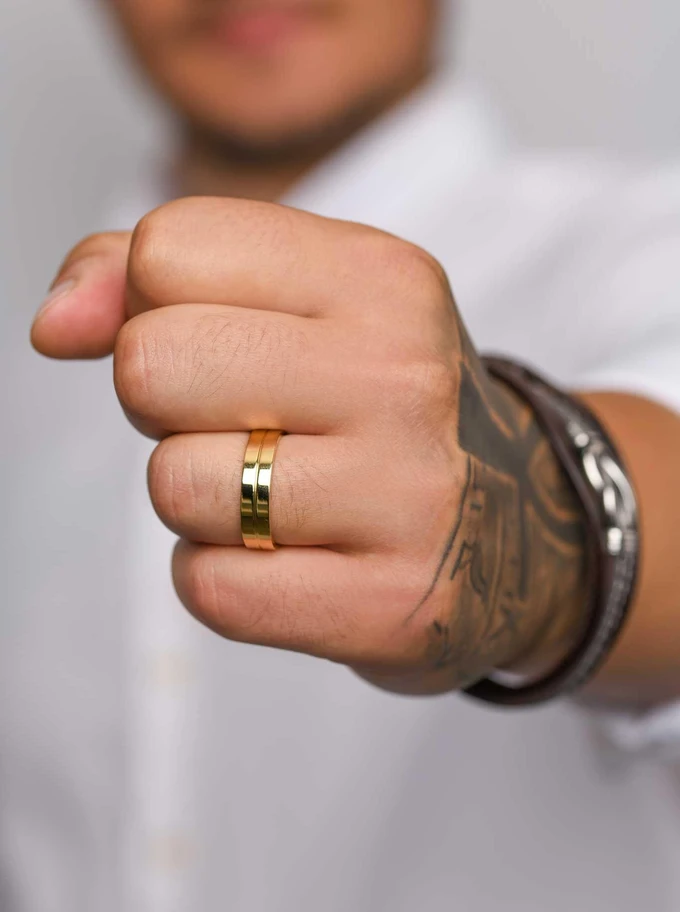 Obrączka unisex, kolor złoty S404186Z00