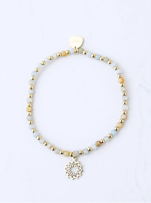 Bransoletka Rozeta Vezzi, Agat Crazy Lace, złoty S104524Z00