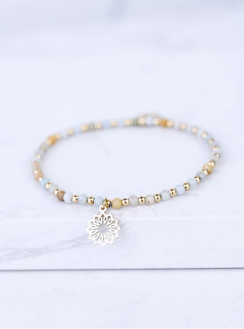 Bransoletka Rozeta Vezzi, Agat Crazy Lace, złoty S104524Z00