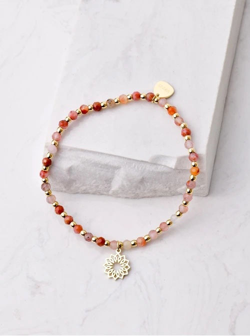 Bransoletka Rozeta Vezzi, Agat Czerwony, złoty S104512Z00