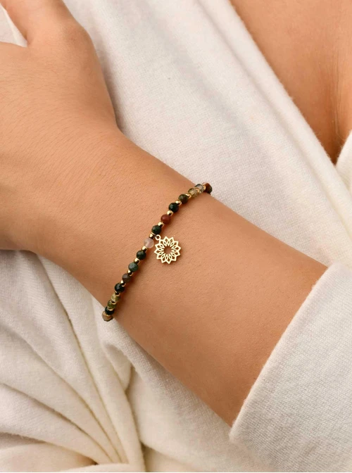 Bransoletka Rozeta Vezzi, Agat Indyjski, złoty S104516Z00