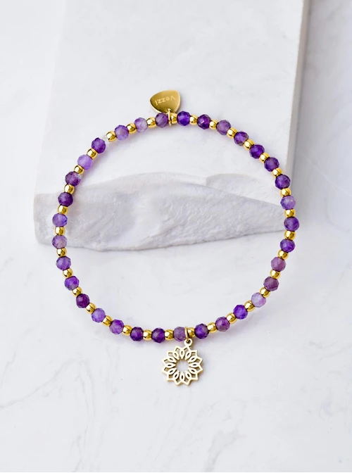 Bransoletka Rozeta Vezzi, Ametyst, złoty S104514Z00