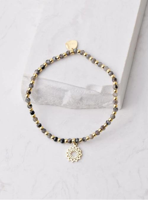 Bransoletka Rozeta Vezzi, Labradoryt Czarny, złoty S104515Z00