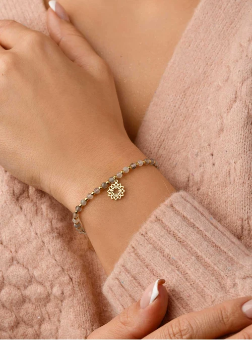 Bransoletka Rozeta Vezzi, Labradoryt Szary, złoty S104511Z00