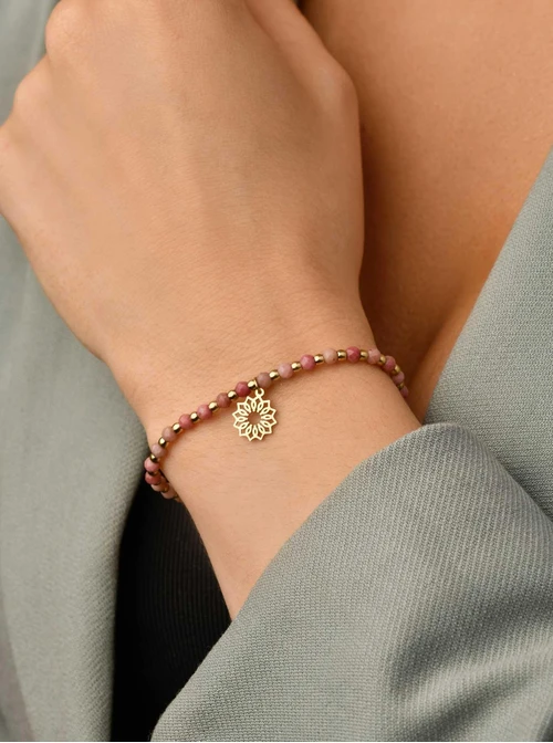 Bransoletka Rozeta Vezzi, Rodochrozyt, złoty S104521Z00