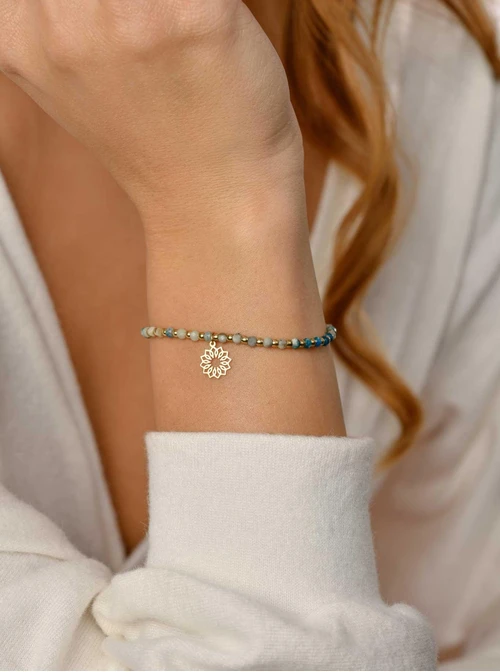 Bransoletka Rozeta Vezzi, kamień naturalny Jaspis, złoty S104513Z00