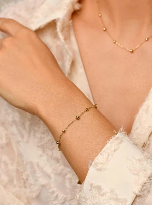 Bransoletka kuleczki, złoty S104810Z00