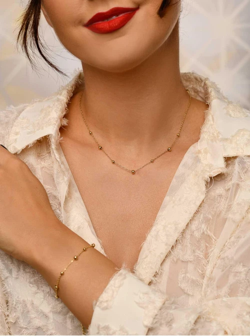 Bransoletka kuleczki, złoty S104810Z00