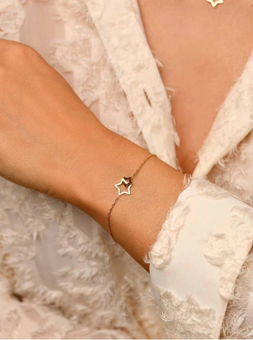 Bransoletka połączone gwiazdki,  złoty S104734Z00