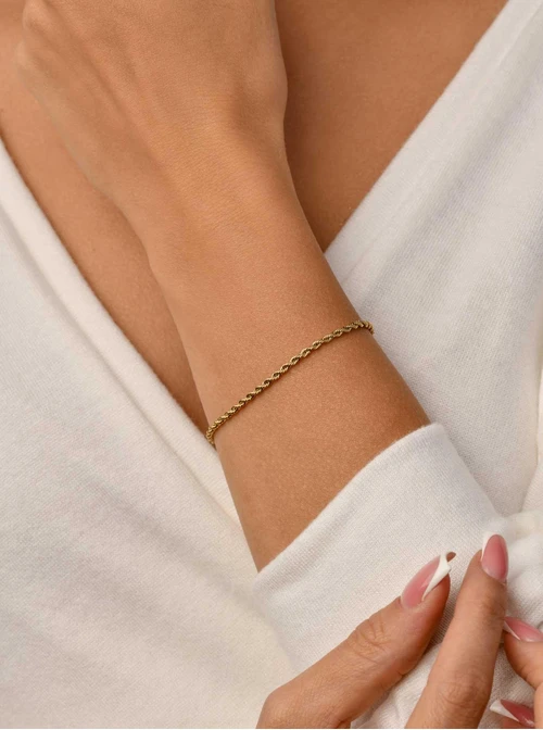 Bransoletka splot Corda, (0,2 cm), złoty S104658Z00