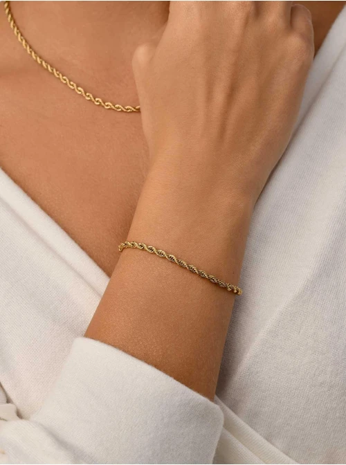 Bransoletka splot Corda, (0,25 cm), złoty S104660Z00