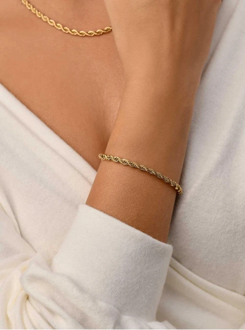 Bransoletka splot Corda, (0,4 cm), złoty S104664Z00