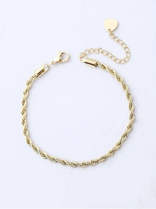 Bransoletka splot Corda, (0,4 cm), złoty S104664Z00