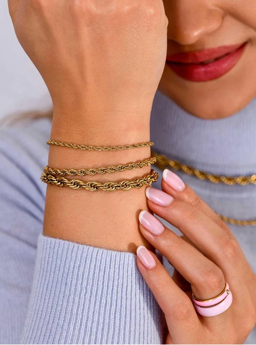 Bransoletka splot Corda, (0,6 cm), złoty S104668Z00