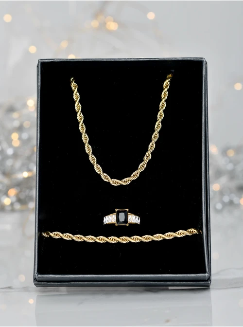 [Zestaw] Naszyjnik splot Corda, (0,4 cm), złoty S304663Z00