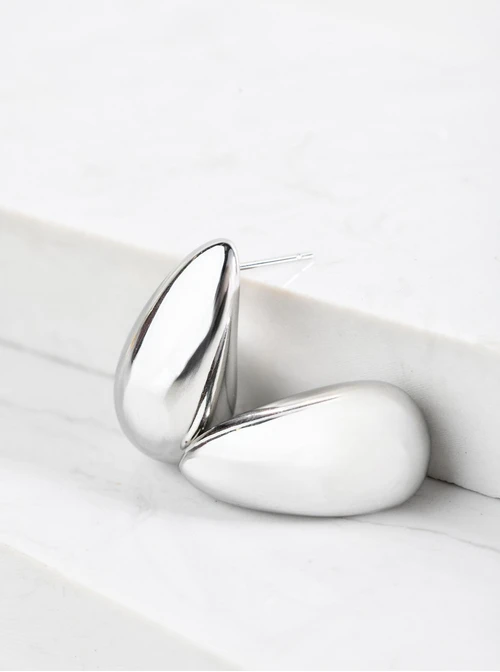 Kolczyki dmuchane, kropla, (dł. 2,7cm), srebrny S205153S00