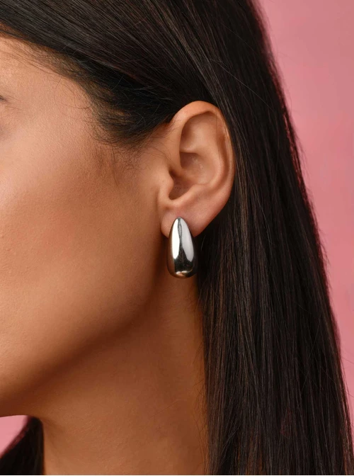 Kolczyki dmuchane, kropla, (dł. 2,7cm), srebrny S205153S00