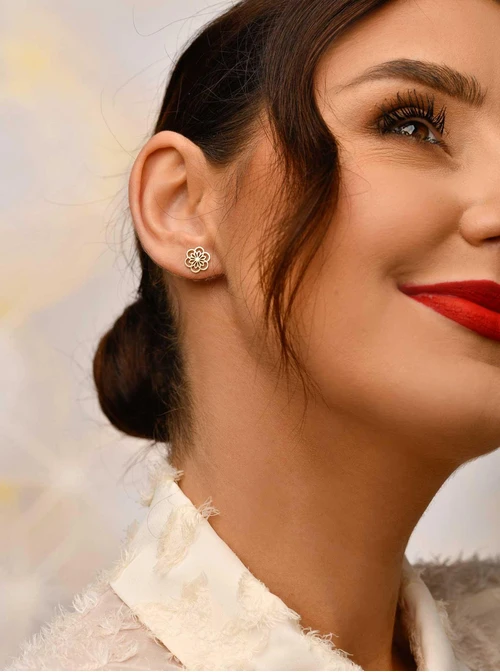 Kolczyki kwiatki, złoty S204866Z00