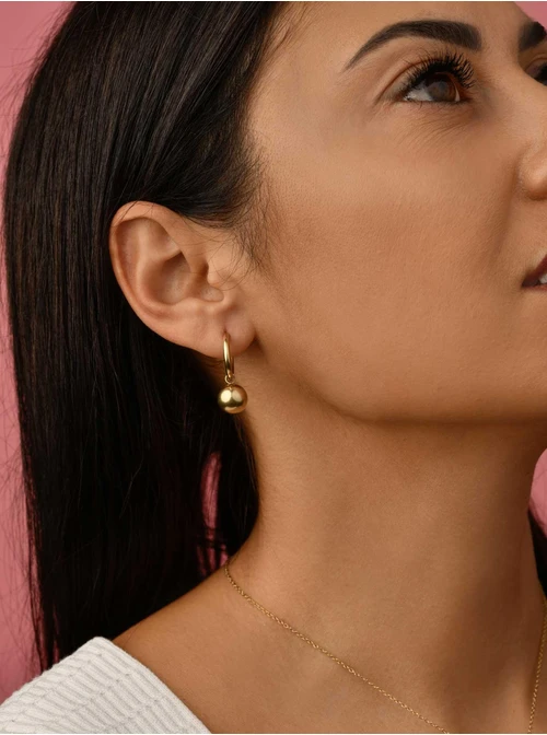 Kolczyki wiszące kulki, złoty S205101Z00