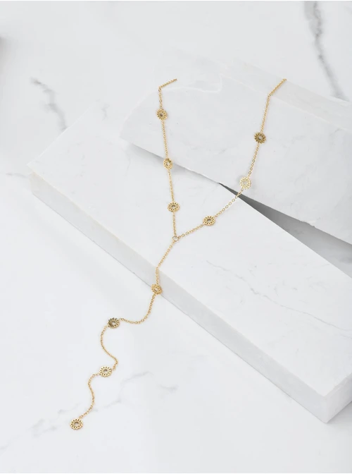 Naszyjnik krawatka Rozeta Vezzi, złoty S304326Z00