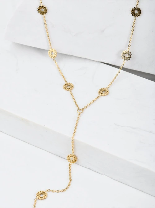 Naszyjnik krawatka Rozeta Vezzi, złoty S304326Z00