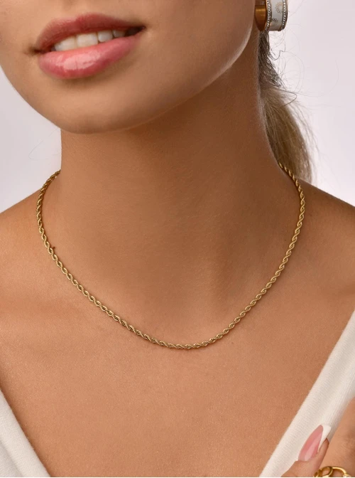 Naszyjnik splot Corda, (0,25 cm), złoty S304659Z00 