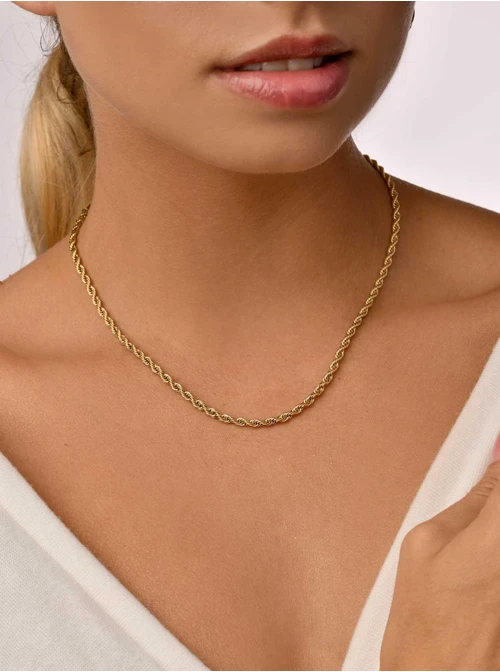 Naszyjnik splot Corda, (0,3 cm), złoty S304661Z00