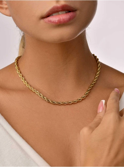 Naszyjnik splot Corda, (0,5 cm), złoty S304665Z00