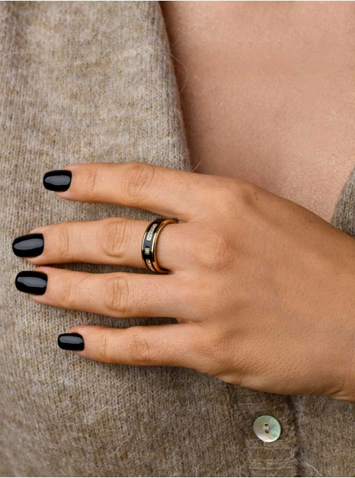 Obrączki black Amore