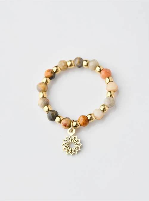  Pierścionek Agat Crazy Lace, złoty S404542Z00