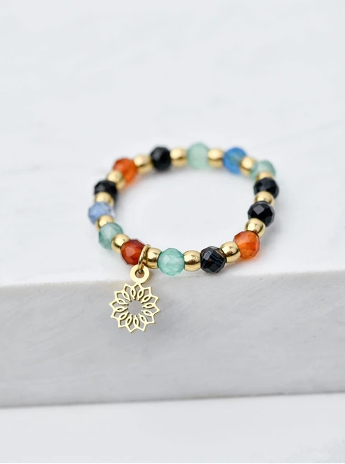 Pierścionek Agat Kolorowy, złoty S404543Z00