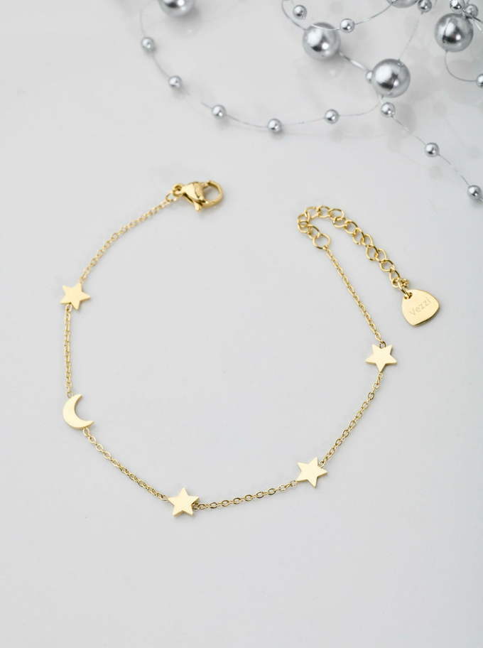 [Zestaw] Bransoletka kryształowe serduszko, złoty S105022Z00