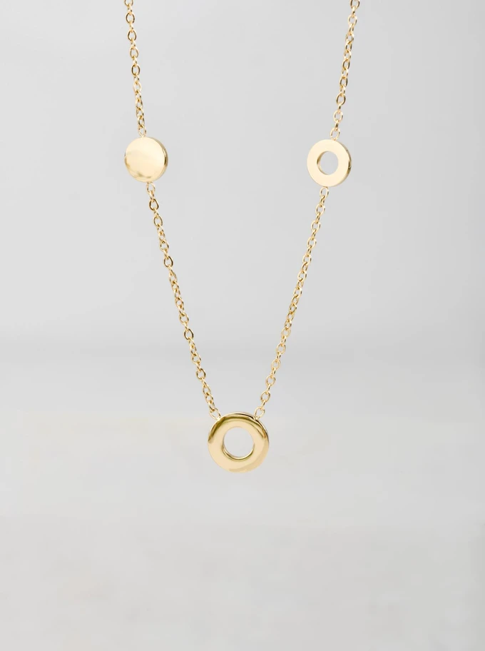 Naszyjnik kółeczka, złoty S304959Z00