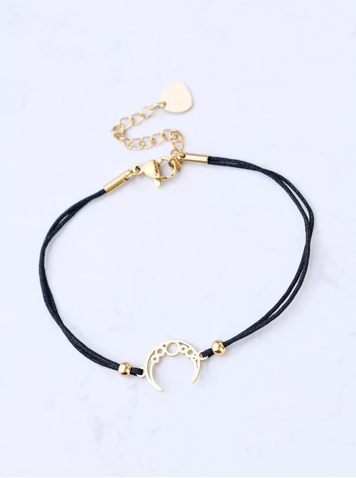 Bransoletka księżyc, czarny, złoty S104851Z01