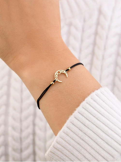 Bransoletka księżyc, czarny, złoty S104851Z01