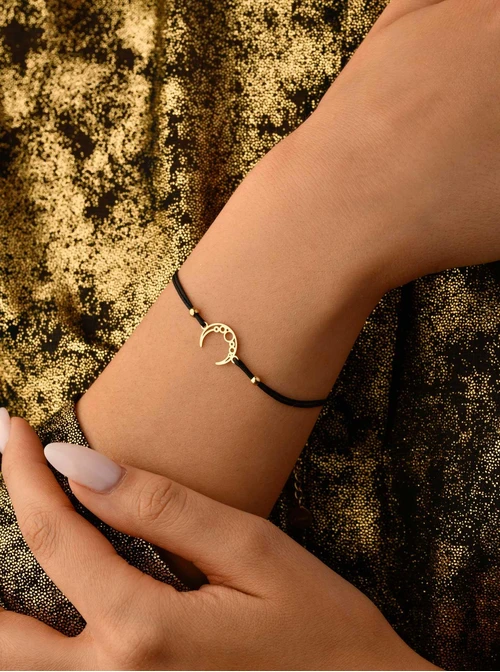 Bransoletka księżyc, czarny, złoty S104851Z01