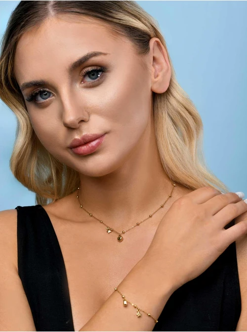 Bransoletka serduszko, gwiazdka, złoty S105062Z00