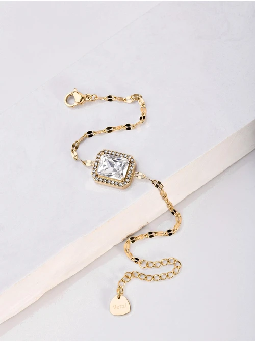 Bransoletka z dużym kryształem, złoty S105019Z00