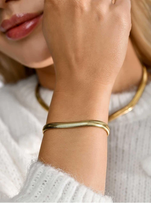 Bransoletka żmijka, złoty S104986Z00