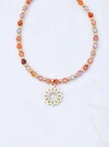 Choker Rozeta Vezzi, Agat Czerwony, złoty S304494Z00