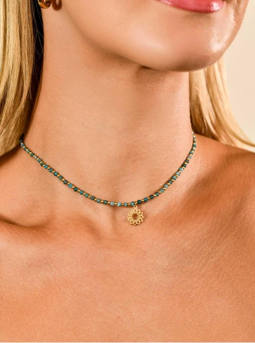 Choker Rozeta Vezzi, Apatyt, złoty S304499Z00