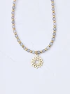 Choker Rozeta Vezzi, Labradoryt szary, złoty S304493Z00
