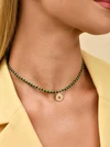 Choker Rozeta Vezzi, Malachit, zielony, złoty S304502Z00
