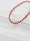 Choker Rozeta Vezzi, Rubin, czerwony, złoty S304505Z00