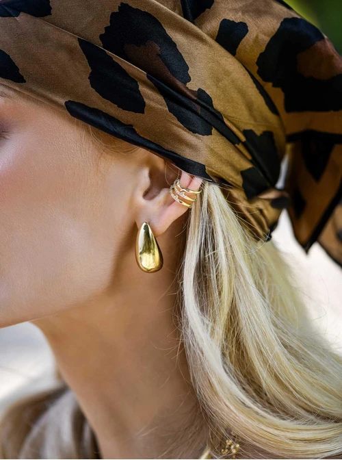 Kolczyki dmuchane, kropla (dł. 2,7cm), złoty S205153Z00