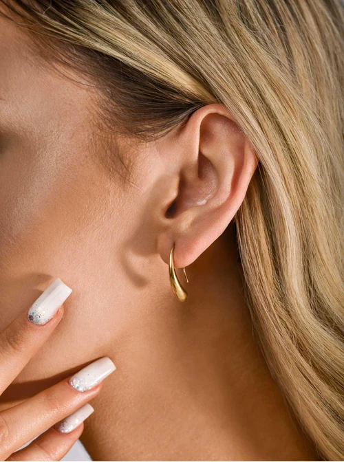 Kolczyki dmuchane sopelki, złoty S204995Z00