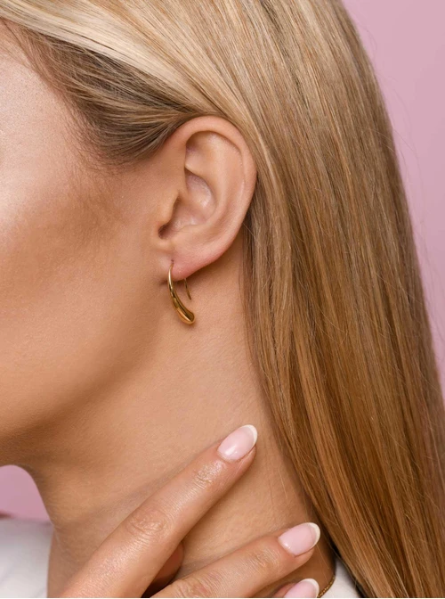 Kolczyki dmuchane sopelki, złoty S204995Z00