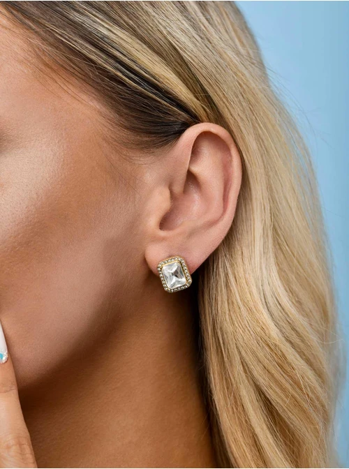 Kolczyki duży kryształ, złoty S205020Z00