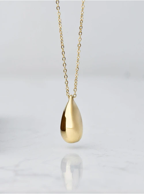Naszyjnik dmuchana kropla, łezka, złoty S305009Z00