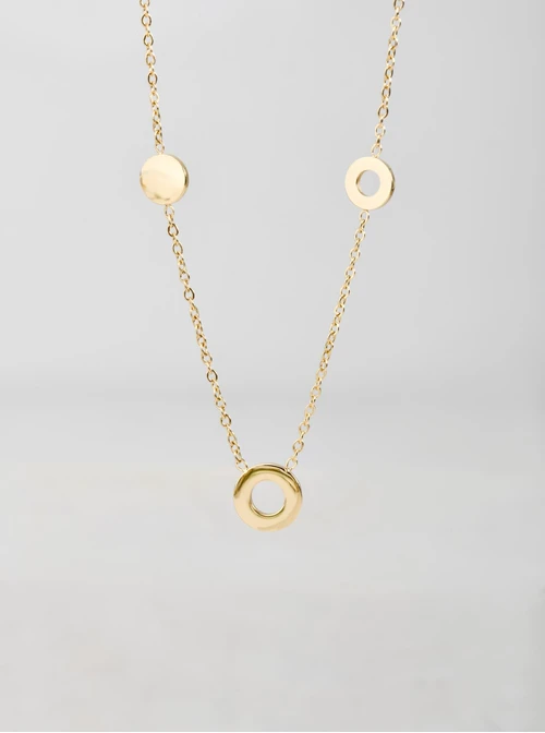 Naszyjnik kółeczka, złoty S304959Z00